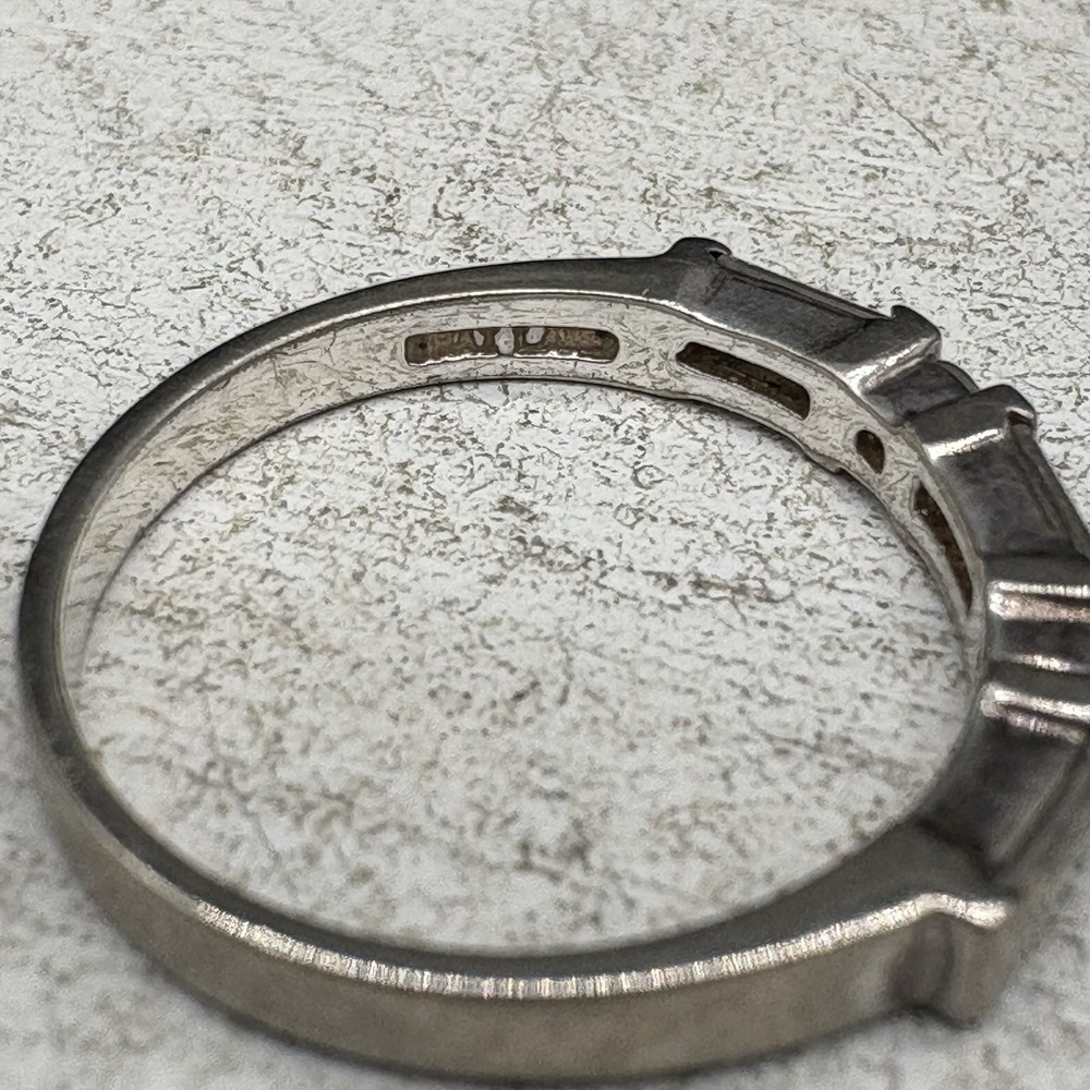 925 Sterling CZ Baguette Band Ring Size 5.25 1.66g Thailand READ - Picture 7 of 10